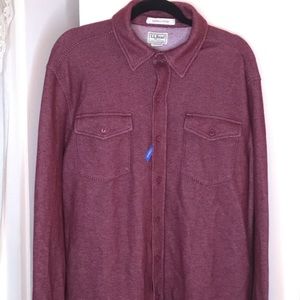 L.L bean Merino wool blend button up